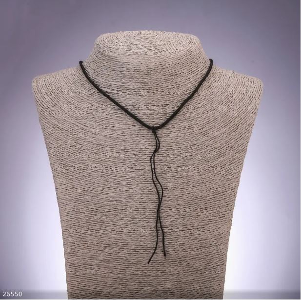 Black necklace cord, diameter 2.5 mm, length 50 cm