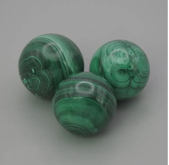 Souvenir sphere made of natural malachite, diameter 24mm+