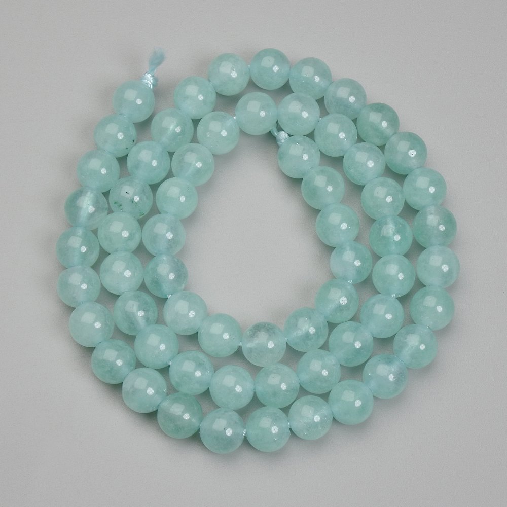 Amazonite Beads, Ball Shape, 6.5 mm Diameter, 38 cm Length on Thread