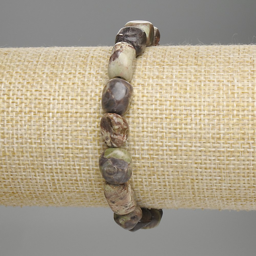 Picasso Jasper Faceted Bracelet, diameter 9-14×8-10 mm, length 18 cm, stretch