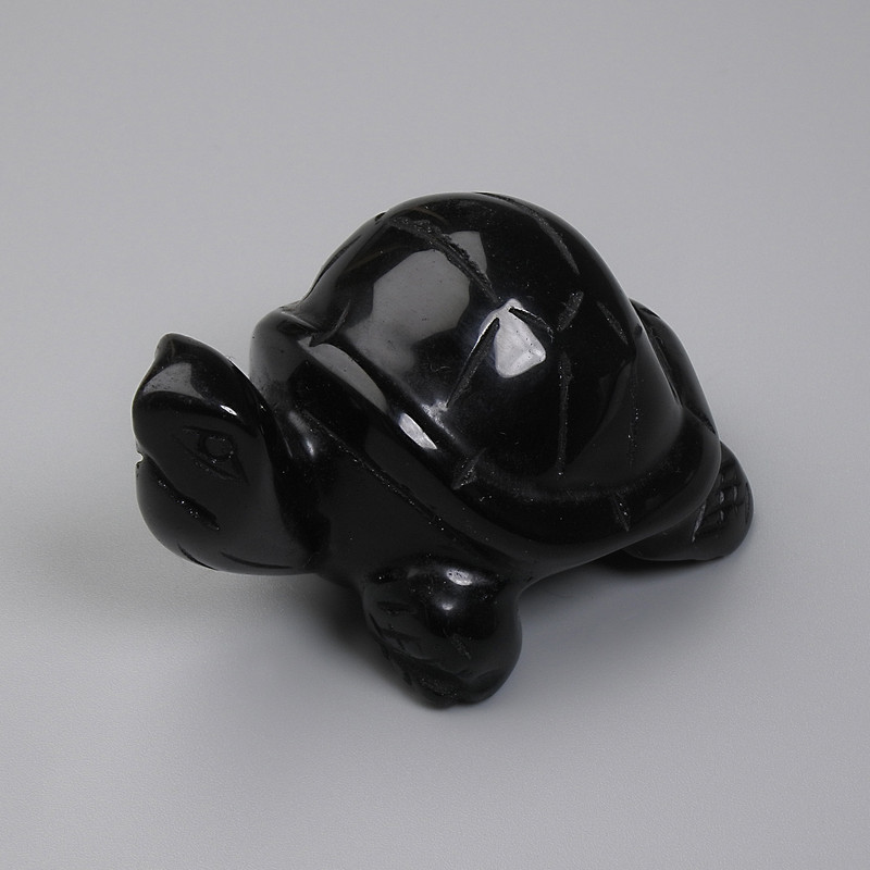 Souvenir Turtle Statue Black Agate 55x33x35 mm+