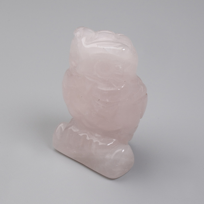 Pink Quartz Owl Souvenir Figurine 52×33×25 mm+
