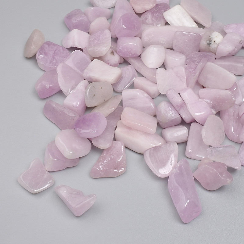 Kunzite natural stone chip undrilled 12-17×10-12 mm +/- (per 100 g)