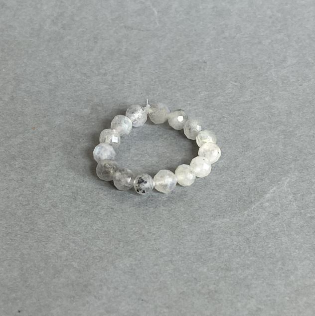 Labradorite Faceted Bead Ring, Stretch