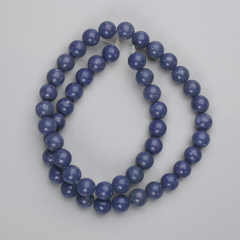 Sponge coral beads, smooth round, 8mm diameter, 39 cm length on thread