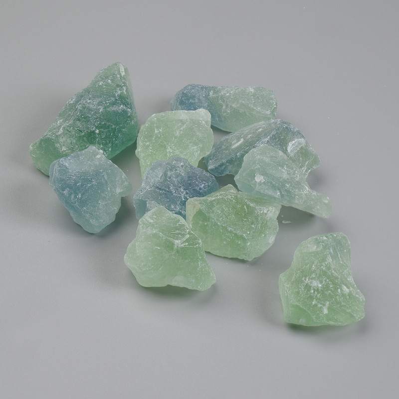 Natural unprocessed fluorite stone, diameter 21-23×22-30 mm +/- (assorted sizes) (Price per 100 g)