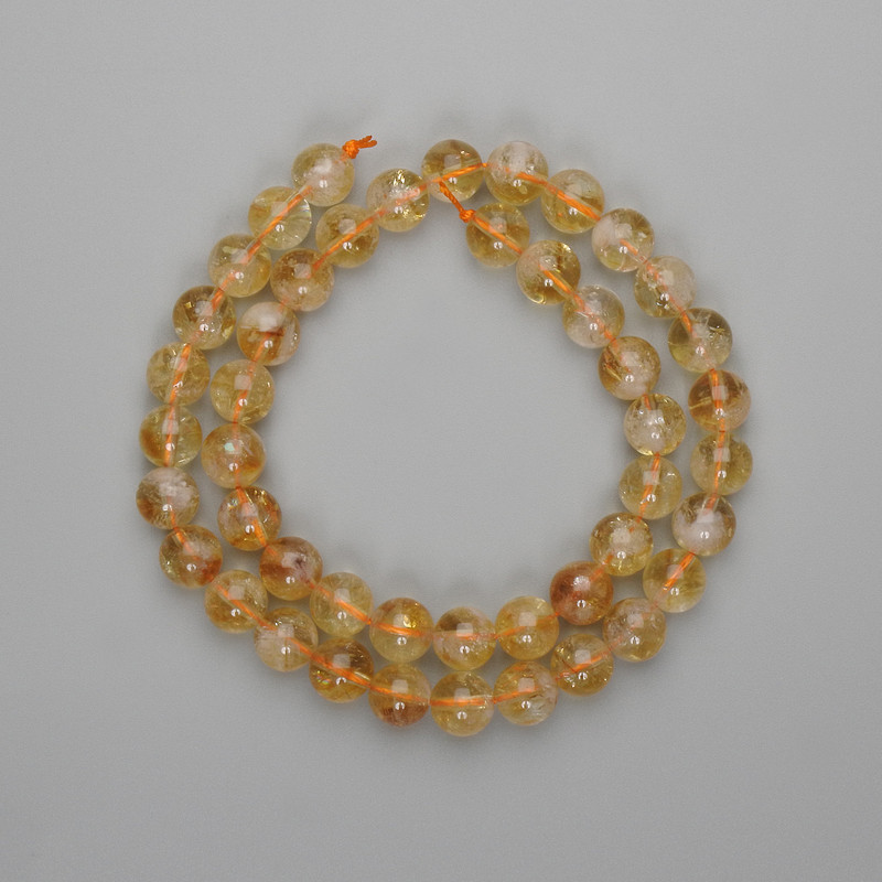 Citrine Beads, Smooth Sphere, 8.5 mm, 38 cm on Thread