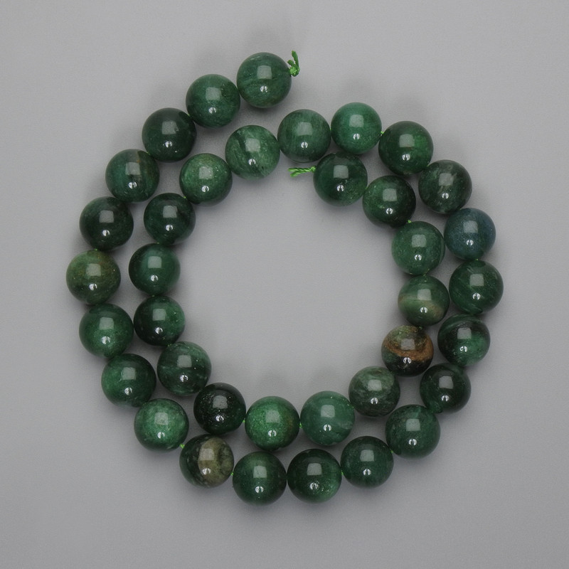 Emerald Beads, Smooth Round 10mm, 38 cm Length