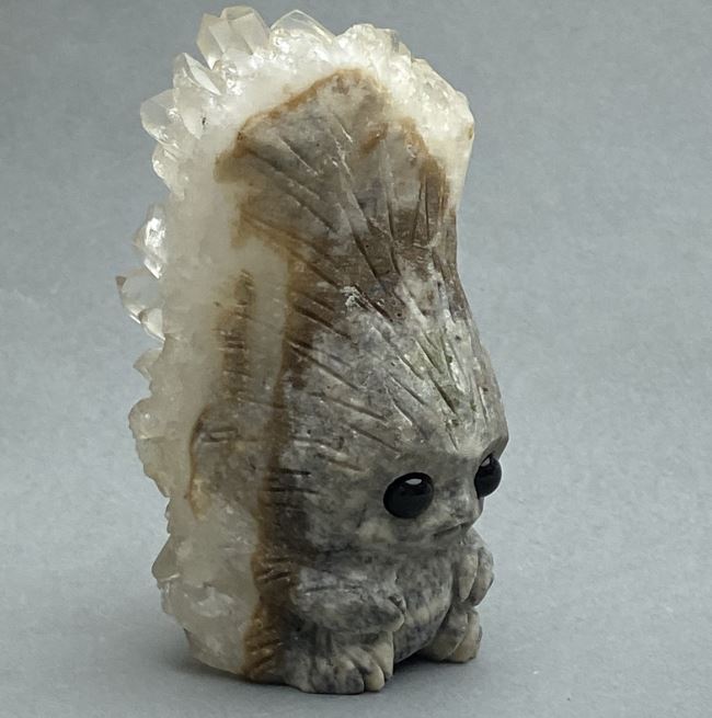 Souvenir Figurine 'Porcupine with Druzy' 82×46×46 mm+