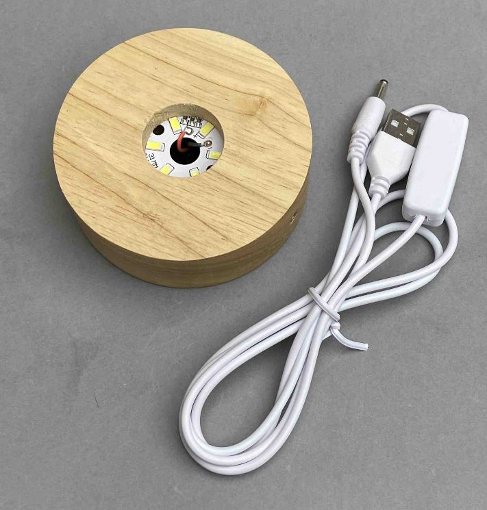 LED Stand with USB Cable 120 cm ±, Diameter 90×35 mm ±