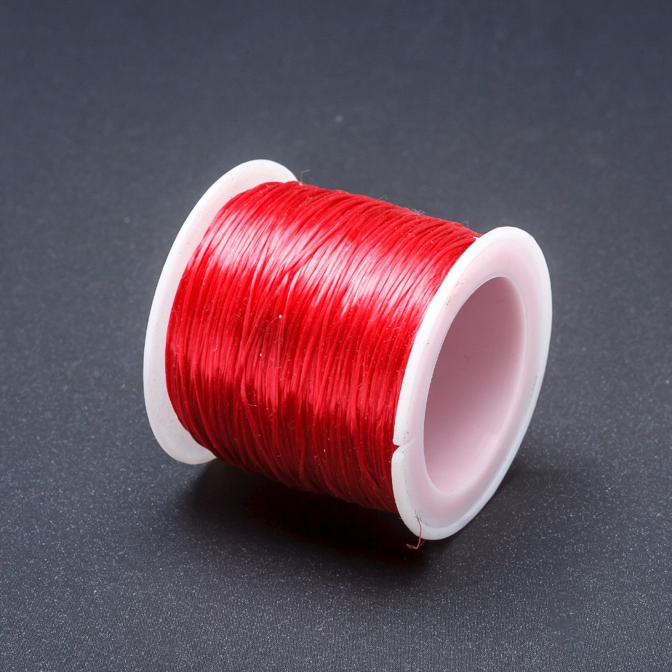 Red craft elastic cord spool, length 30m+