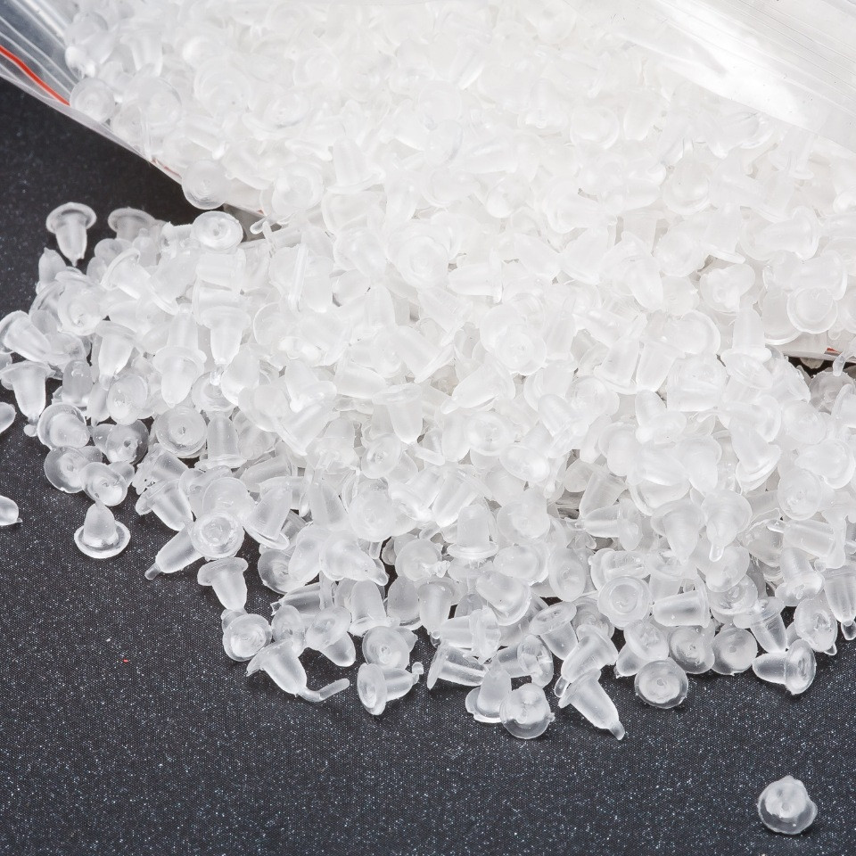 White silicone earring stopper, 300 g package