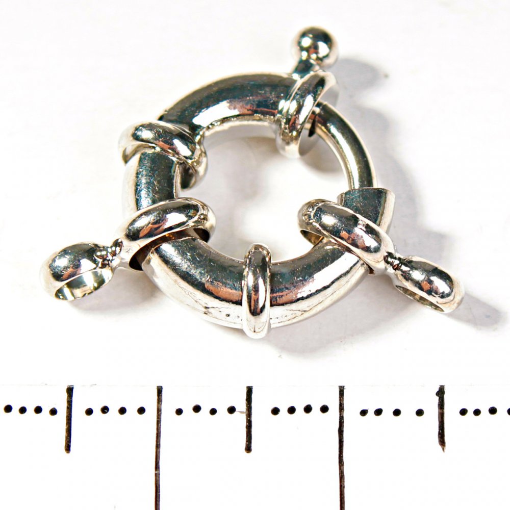 Donut Clasp for Beads and Bracelets, One Strand, Large 12mm