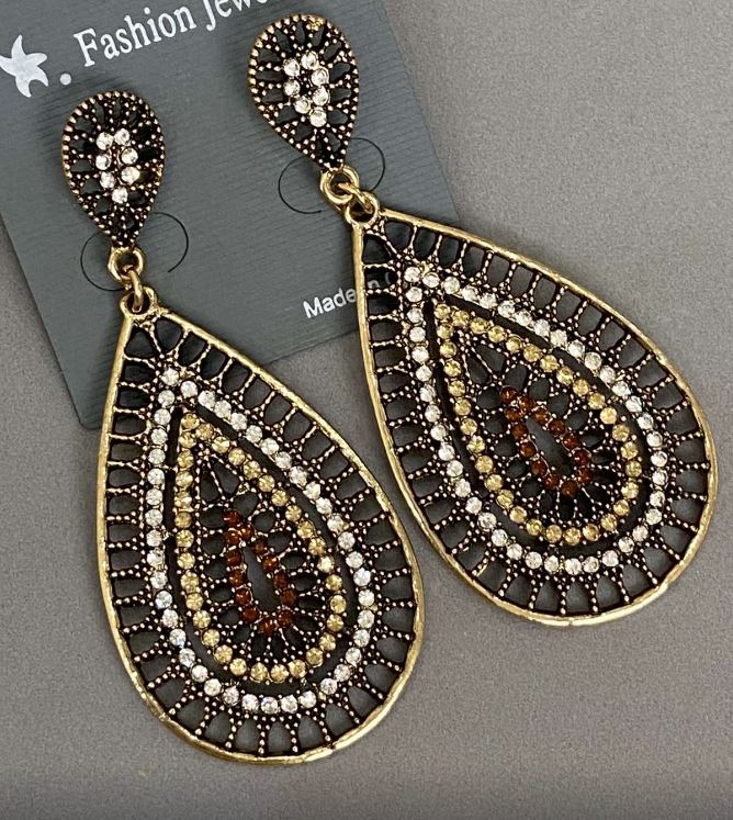 Long Evening Earrings, 7.5 cm in length