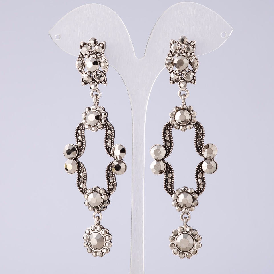 Long Evening Earrings, 9 cm long