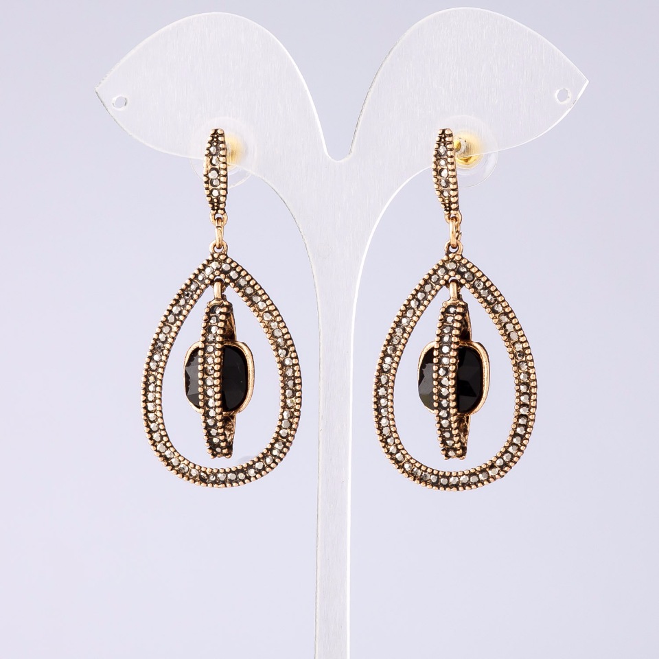 Long Evening Earrings, Length 5.5 cm