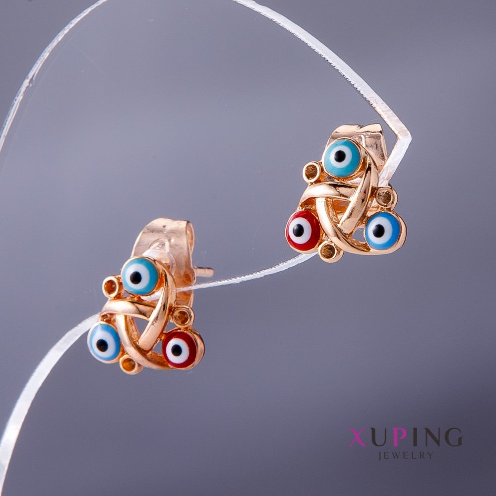 Xuping 'Eye' Earrings, 8 mm diameter