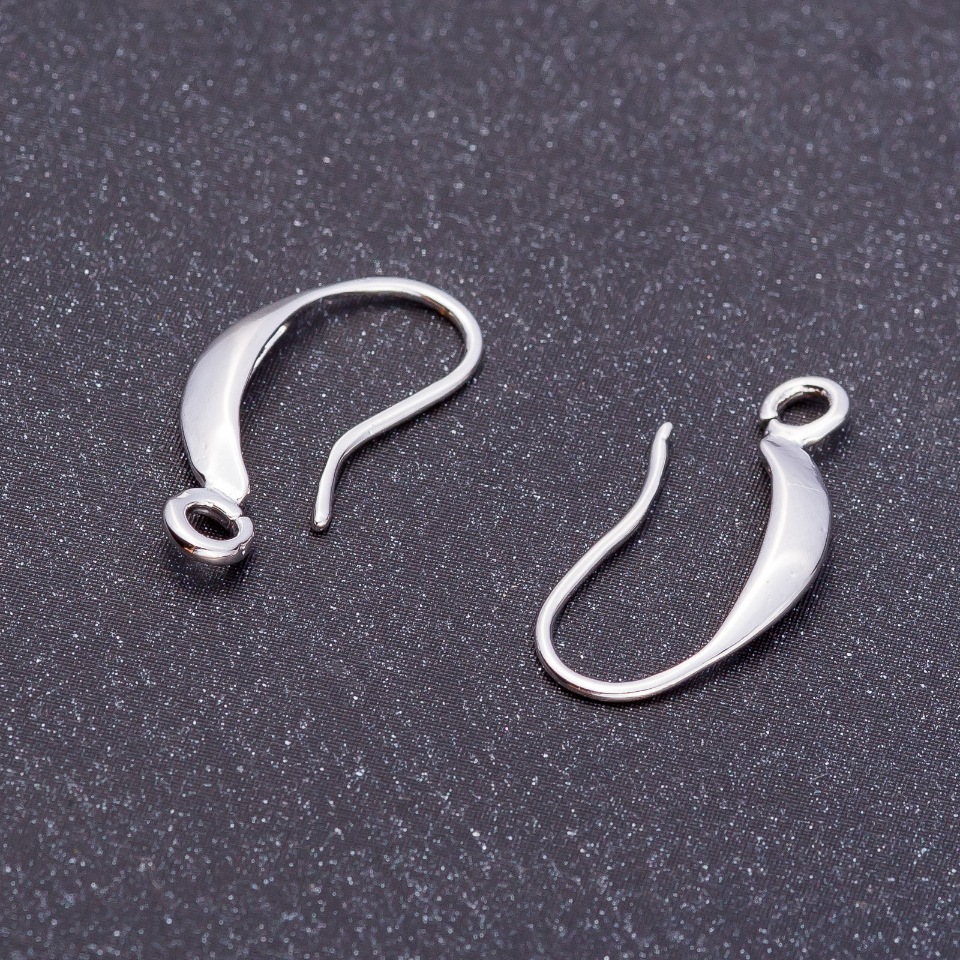 Earring hooks for earrings L 20mm color "Silver"