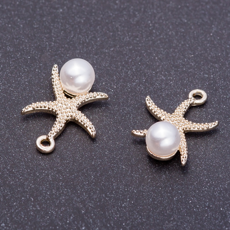 Pendant 'Sea Star' Lemon-Silver, 16mm diameter