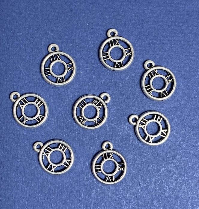 Pendant findings 'Clock' 13x16mm, packaging 20 g, +/- 21 pcs