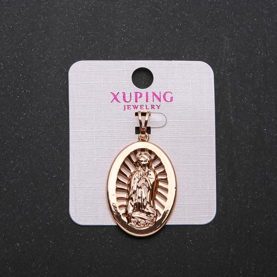 Xuping Icon Pendant, diameter 22×32 mm, length 4 cm, gold color