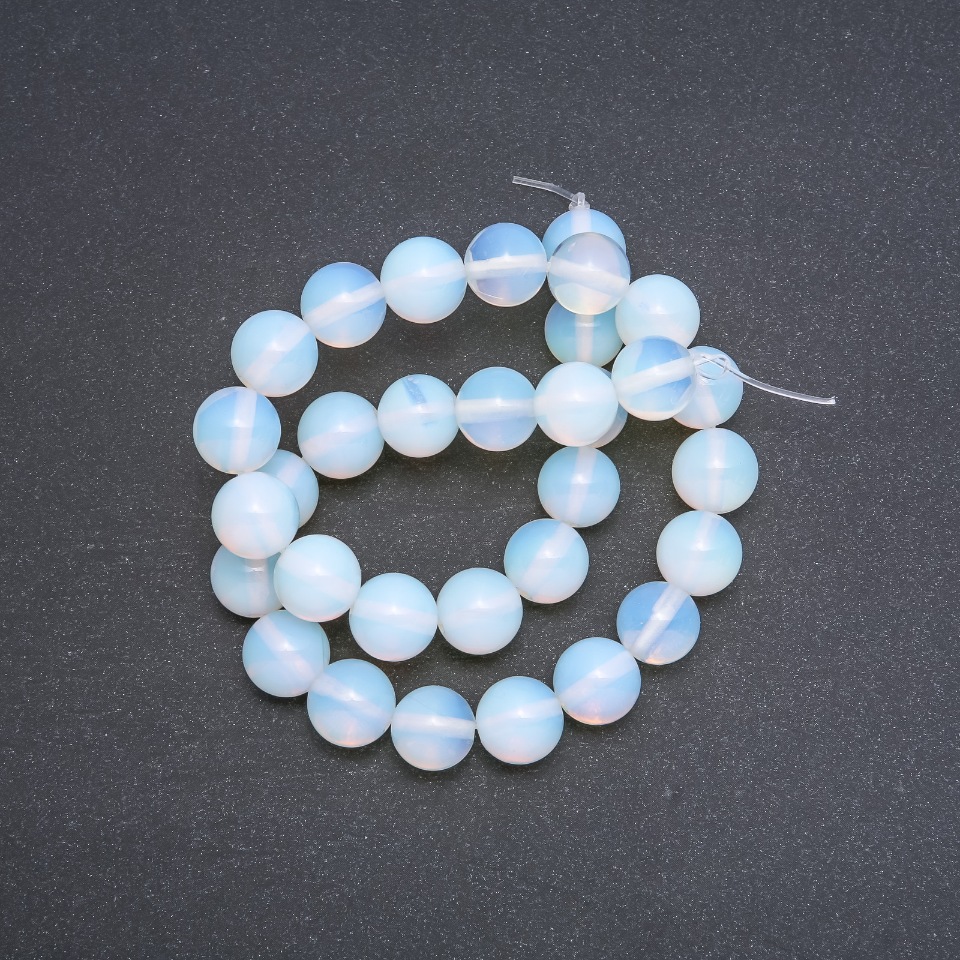 Moonstone Beads (Synthetic) Sphere, 12mm Diameter, 37cm Strand +