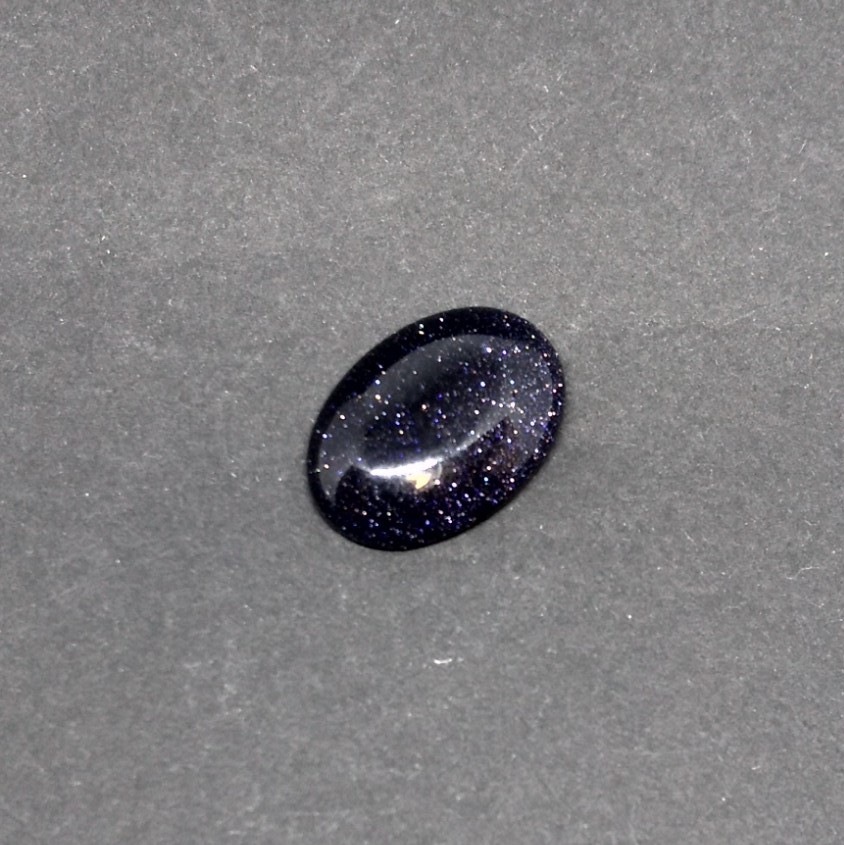 Synthetic Aventurine Cabochon Blue Sand Night of Cairo 25x18mm