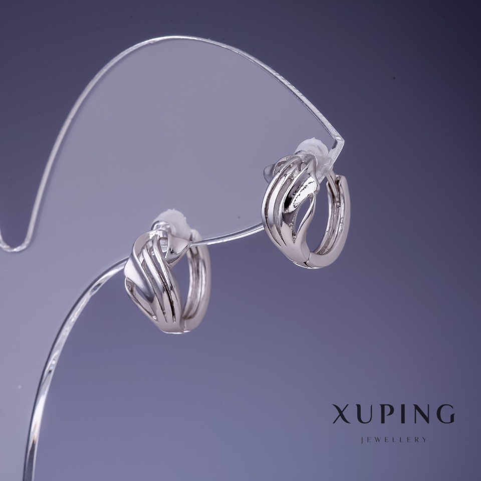 Xuping Rhodium Earrings 12x7mm