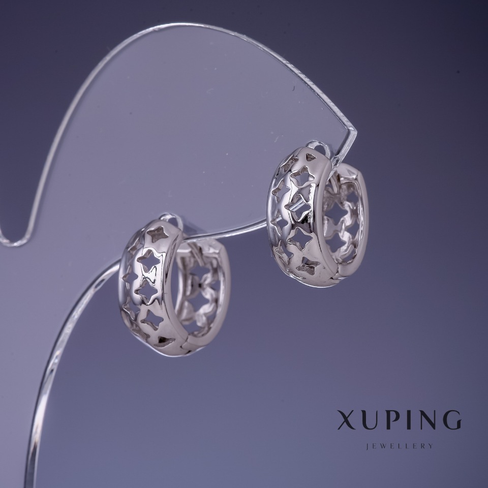 Xuping earrings 15x6 mm rhodium
