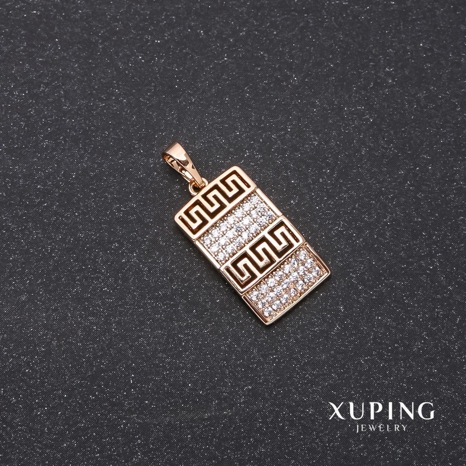 Pendant Xuping with 'Versace' pattern, 11x19x26 mm, 18k plating