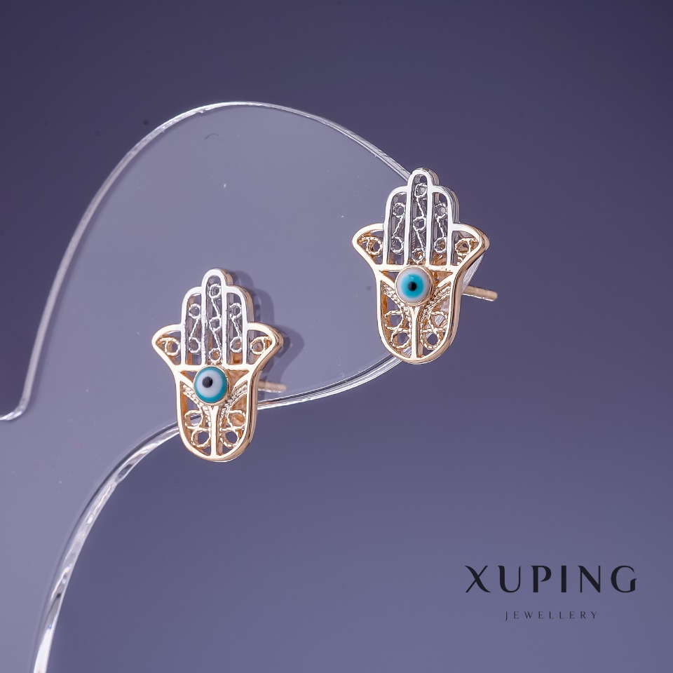 Earrings Xuping Palm 14x11mm '18K Gold Plating'