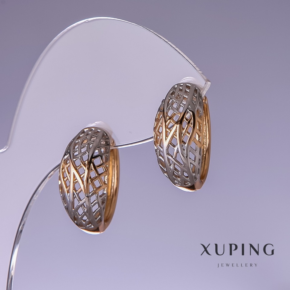 Xuping Earrings 19x9mm '18k gold plating, rhodium'