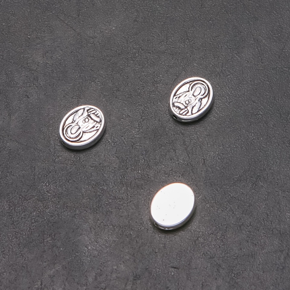 Jewelry finding insert 'Image', 10×8 mm, hole diameter 1 mm, packaging 20 g, 22 pcs. (+ -)