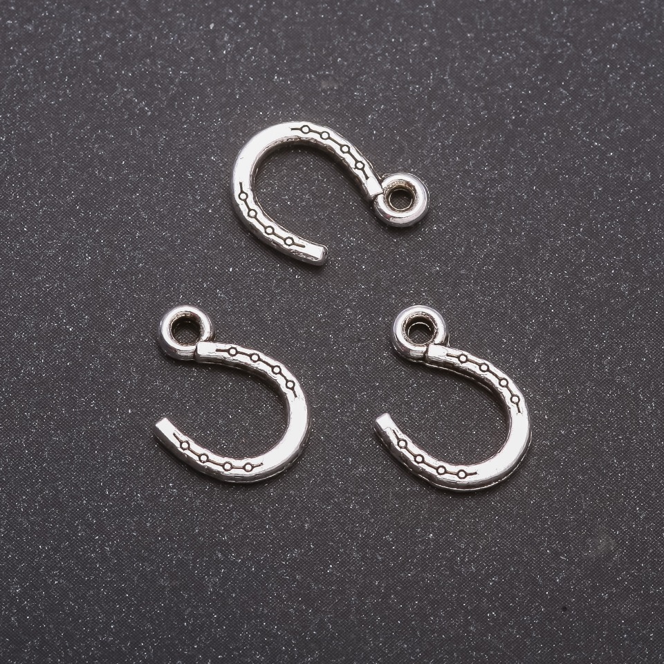 Horseshoe Pendant Findings, 10x14 mm, packaging 20 g ± 44 pcs