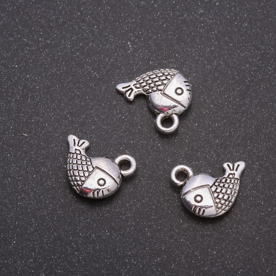 Fish Pendant Findings, 13×12 mm diameter, packaging 20 g ± 19 pcs