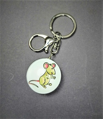 Keychain 'Misha', diameter 40x30 mm, length 9.5 cm