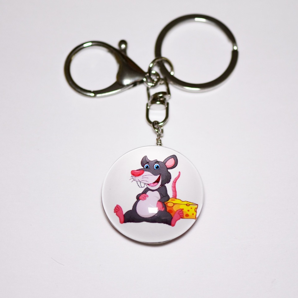 Keychain 'Misha', diameter 4x3 cm, length 9.5 cm