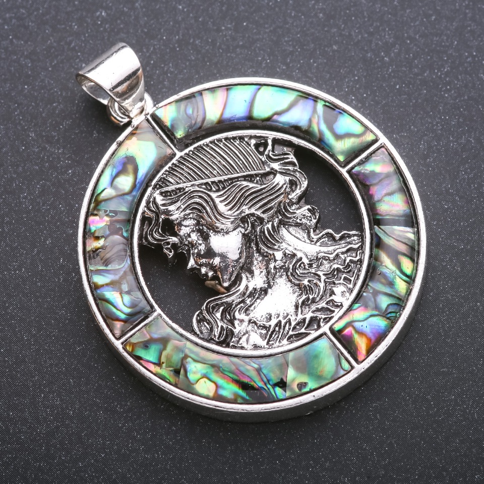 Pendant Buckwheat with Chalcedony in a Bezel 45×57mm