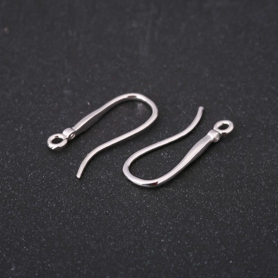 Earring posts 2x20mm, silver-colored metal, price per pair