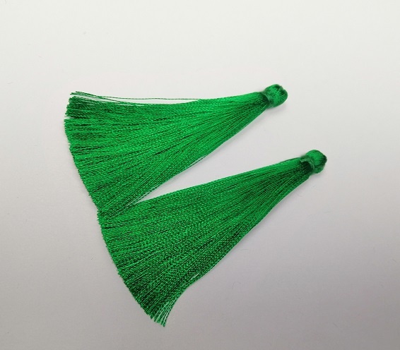 Craft Blank for Handicrafts: Brush 'Green', 7 cm length, 7 mm diameter (pair)