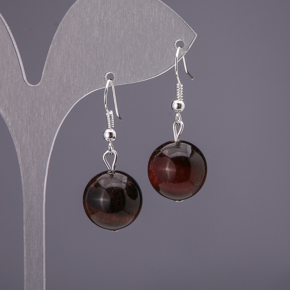 Bull's Eye Earrings - Smooth Ball, 14mm