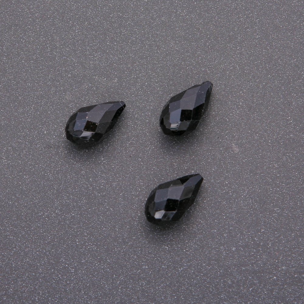 Faceted Agate Teardrop Bead Pendant 10x18 mm