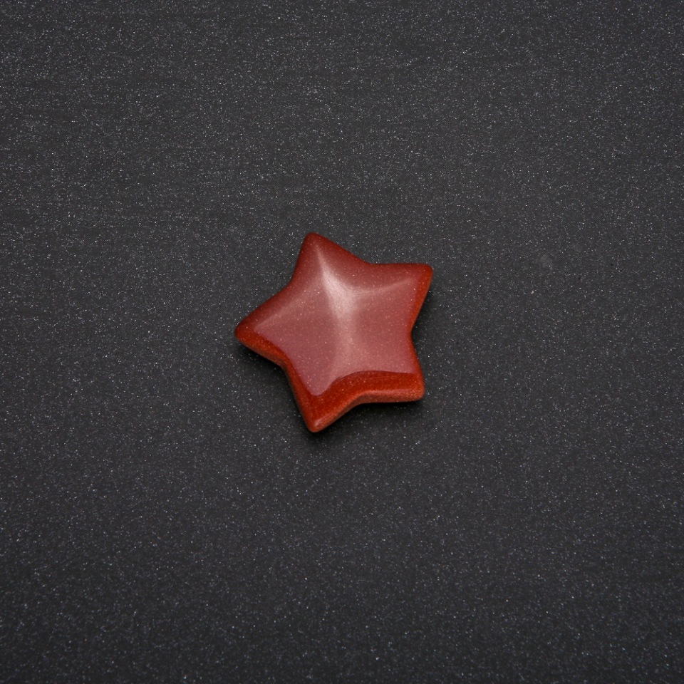 Souvenir Aventurine Stone 'Golden Sand' in the shape of a Star 28x28x10(±)mm