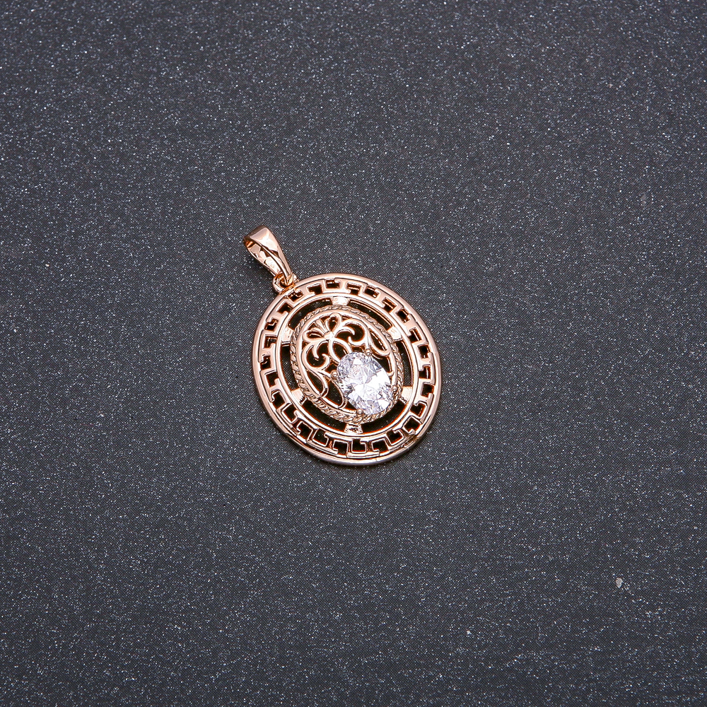 Pendant Xuping with 18k Gold Plating and White Stone 30x24x19 mm