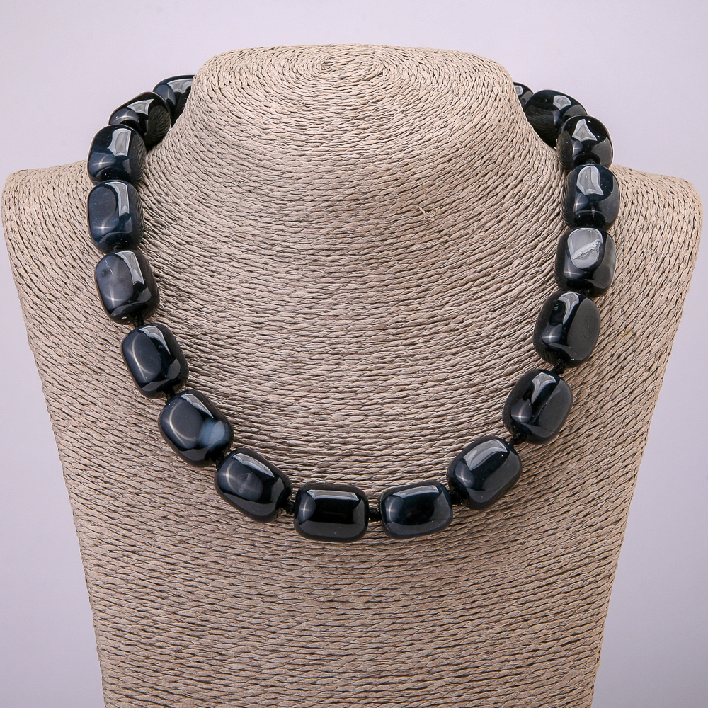 Beads of natural stone eye agate bar 20×15 mm, length 45 cm +