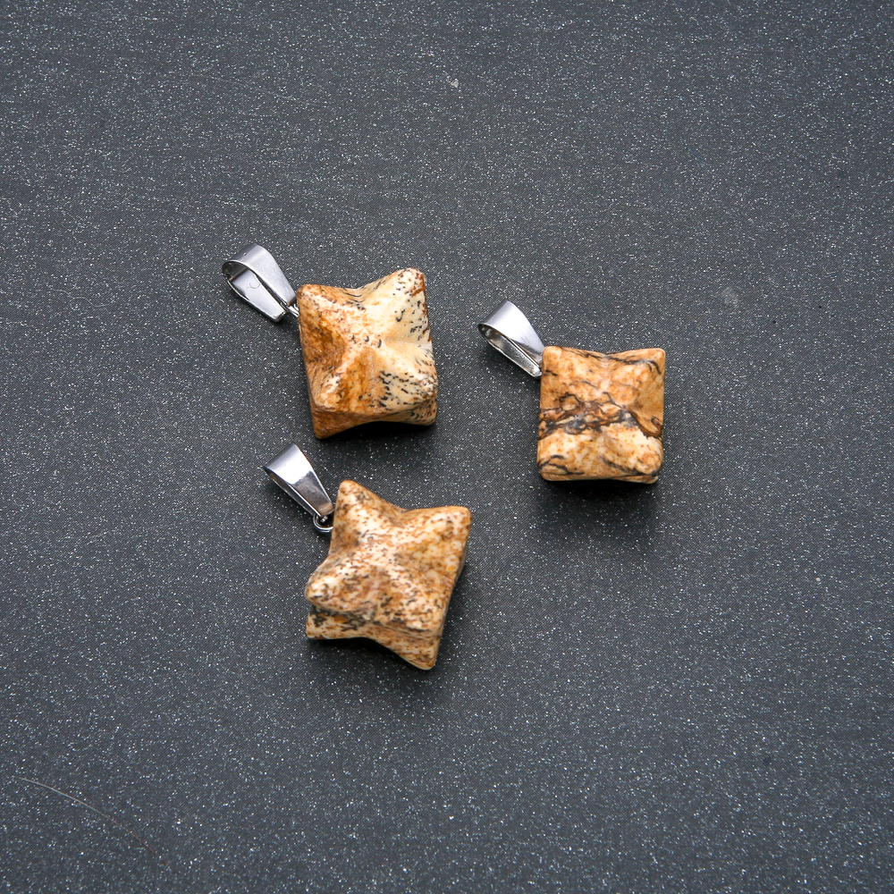 Merkaba Pendant Landscape Jasper 10x10mm