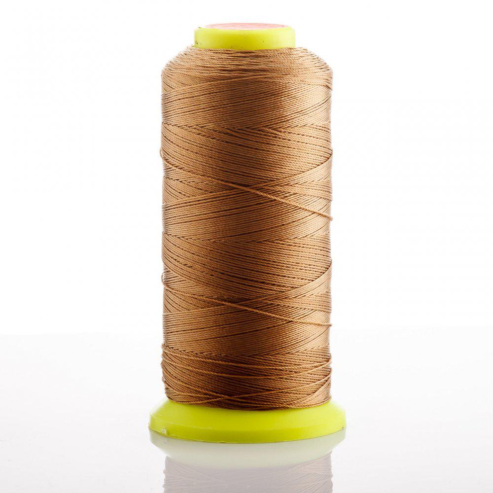Brown-Gold Nylon Thread on a Spool, 0.6 mm, for crafts, 500 m