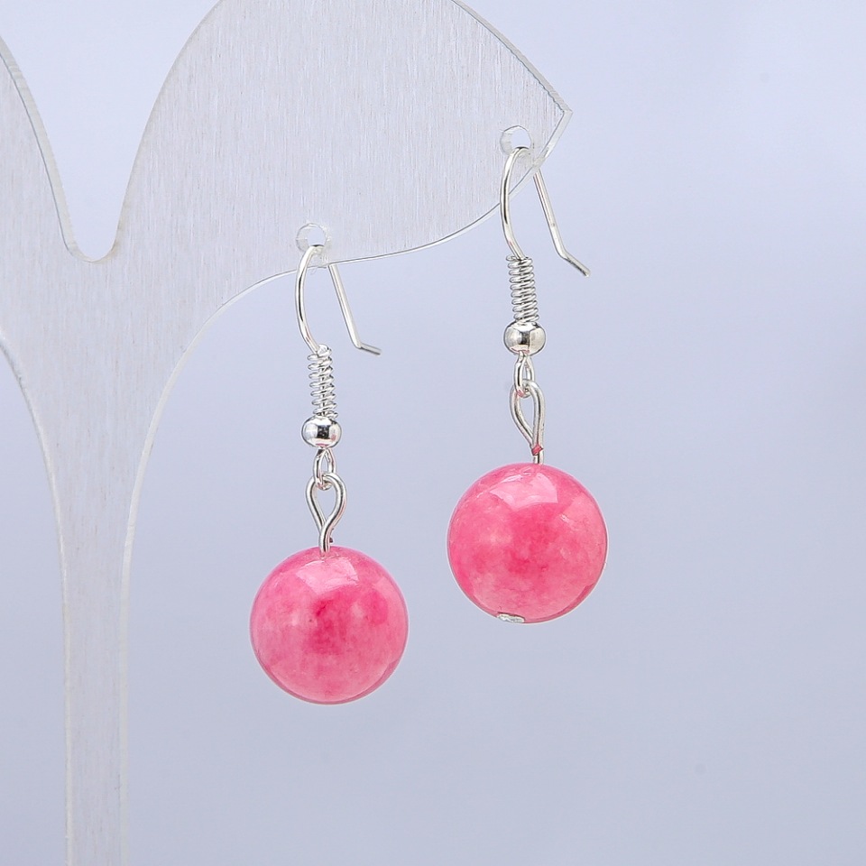 Tourmaline Earrings (Synthetic), 12mm diameter, 35mm length ±