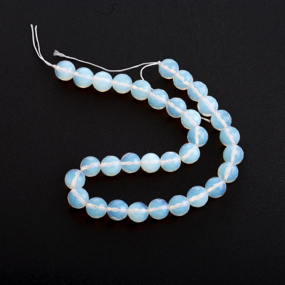 Moonstone Beads, Faceted, 12 mm diameter+