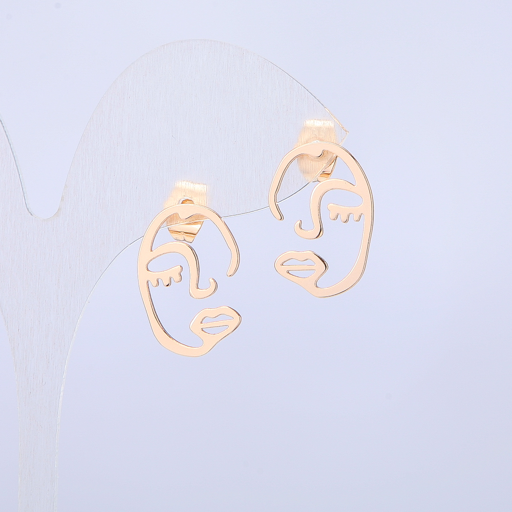 Xuping Earrings 18K Gold Plating - Face 20x13mm